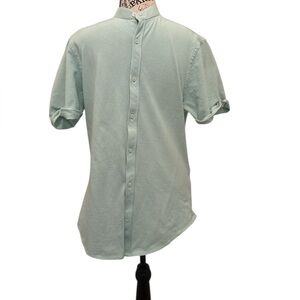 Zara Green Casual Button Down Shirt